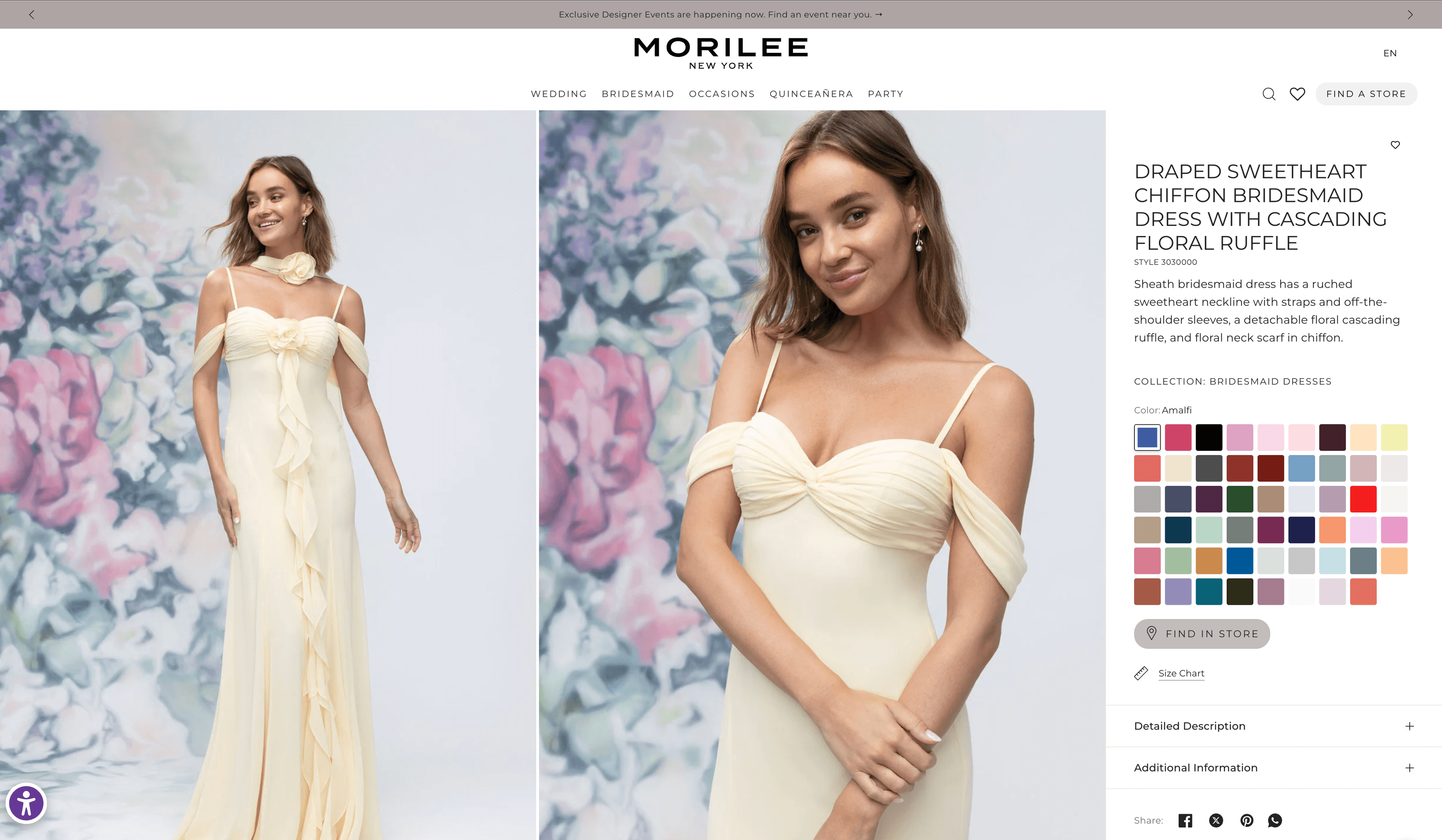 Morilee store locator — auto-detect location, collection filtering, and Mapbox GL