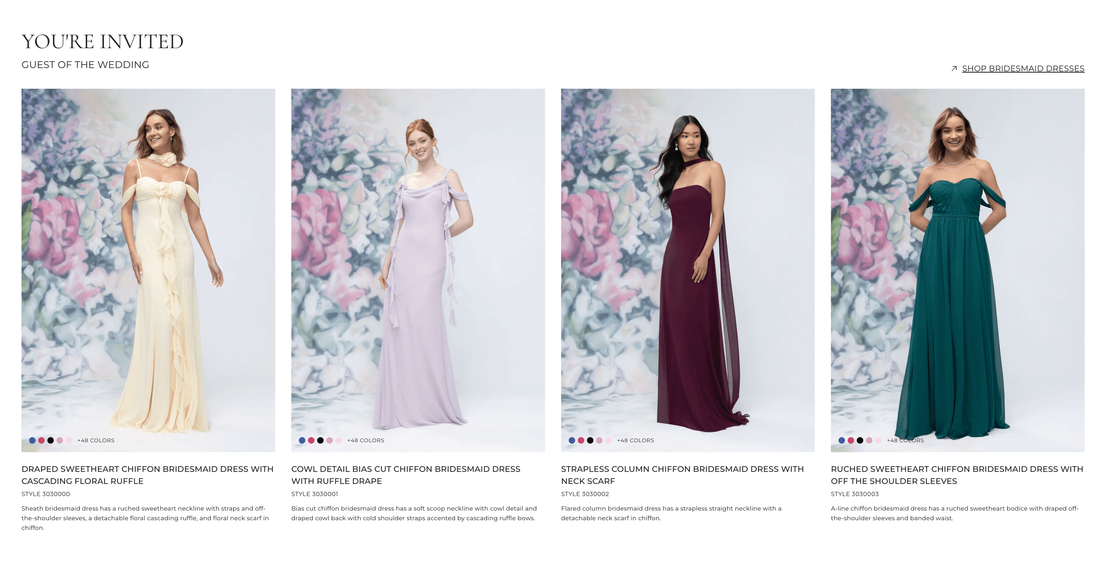 Morilee Designer Events — geo-filtered trunk shows with email reminder sign-up